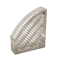 Iratpapucs 8cm, műanyag, 80x300x250mm, Bluering®, füst Iratpapucs Bluering