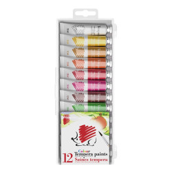 Tempera színes 12x12ml, Süni Ico 12 klf. szín Tempera Ico