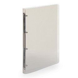 Gyűrűskönyv A4, 4 gyűrűs 2cm gerinc áttetsző PP, Karton P+P Lines füst Gyűrűskönyv Karton