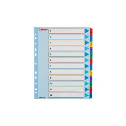 Elválasztólap, A4, Maxi regiszteres 1-12 laminált karton előlap 100209 Esselte Elválasztó lap Esselte