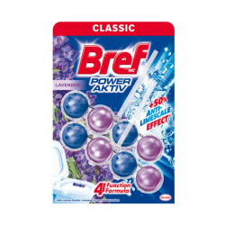 WC illatosító 2 x 50 g golyós Power Aktiv Bref Lavender Field Toalett tisztító, WC illatosító Bref