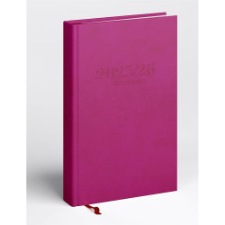 Tanári határidőnapló A5, műbőr 150mmx210mm, fehér lapokkal lila 2025/2026 Realsystem Tanári határidőnapló Realsystem