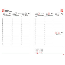 Tanári határidőnapló A5, műbőr 150mmx210mm, fehér lapokkal lila 2025/2026 Realsystem Tanári határidőnapló Realsystem