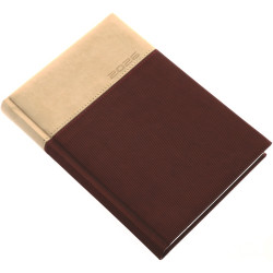 Határidőnapló Lux A/5, napi fehér lapokkal barna Realsystem 2026. Határidőnapló Realsystem