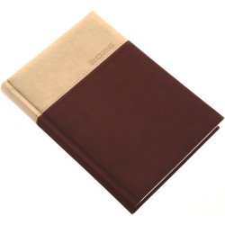 Határidőnapló Lux A/5, napi fehér lapokkal barna Realsystem 2026. Határidőnapló Realsystem