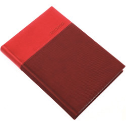 Határidőnapló Lux A/5, napi fehér lapokkal piros Realsystem 2026. Határidőnapló Realsystem