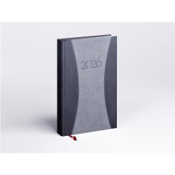 Határidőnapló Prémium A B/5, heti krémszínű lapokkal szürke Realsystem 2026. Határidőnapló Realsystem