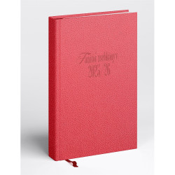 Tanítói zsebkönyv A5, műbőr 145mmx205mm, fehér lapokkal piros 2025/2026 Realsystem Tanári határidőnapló Realsystem