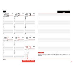 Tanítói zsebkönyv A5, műbőr 145mmx205mm, fehér lapokkal türkiz 2025/2026 Realsystem Tanári határidőnapló Realsystem