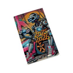 Diák zsebkönyv 125mmx205mm, fehér lapokkal 2025/2026 graffiti Realsystem Diák zsebkönyv Realsystem