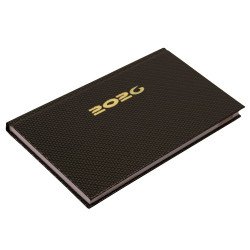 Zsebnaptár fekvő Carbon, fehér lapokkal bronz Realsystem 2026. Zsebnaptár Realsystem