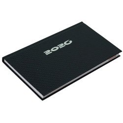 Zsebnaptár fekvő Carbon, fehér lapokkal kék Realsystem 2026. Zsebnaptár Realsystem