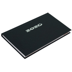 Zsebnaptár fekvő Carbon, fehér lapokkal kék Realsystem 2026. Zsebnaptár Realsystem