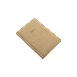 Határidőnapló Bolero A/5, napi krémszínű lapokkal drapp Realsystem 2026. Határidőnapló Realsystem