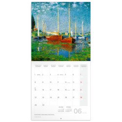 Falinaptár képes lemeznaptár 300x300mm, Claude Monet Realsystem 2026. Falinaptár Realsystem