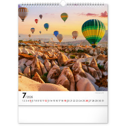 Falinaptár képes  300x340mm  Inspiration Realsystem 2026. Falinaptár Realsystem