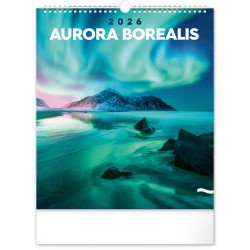 Falinaptár képes  300x340mm Aurora Borealis Realsystem 2026. Falinaptár Realsystem