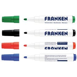 Táblamarker készlet, 1-3mm, kerek, antibakteriális , Z1999 Franken 4 klf. Szín Táblamarker Franken