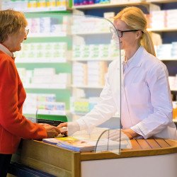 Védőfal asztali 84,5x67cm, fekvő, átlátszó  SSW8570 Franken Védőfal Franken