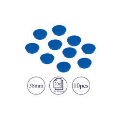 Mágnes 38mm, erősség: 2500 g. HMS36 03 Franken 10 db/csomag, kék Táblamágnes Franken