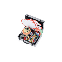 Moderációs bőrönd vizuálkommunikációs kiegészítő készlettel  aluminium UMK Franken Prezentációs kellékek Franken