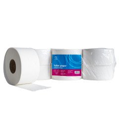 Toalettpapír 2 rétegű közületi átmérő: 19 cm 100 % cellulóz 100 m/tekercs 12 tekercs/csomag Bluering® hófehér Toalettpapírok Bluering