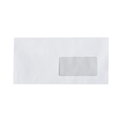 Boríték LC6/5 szilikonos bélésnyomott jobb ablakos 45x90mm 114x229mm J28A20 Bluering® fehér Boríték Bluering