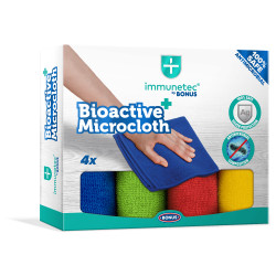 Törlőkendő mikroszálas 32 x 32 cm Immunetec BioActive 4 db/csomag Bonus_B785 Szivacsok, kendők, súrolók Bonus