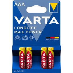 Elem AAA mikro LR03 Longlife Max Power 4 db/csomag, Varta Elem, akkumulátor, töltő Varta