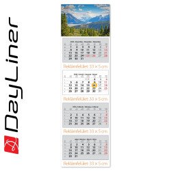 Speditőr naptár 4 tömb, 4 hónap SP-4 330 × 1100 mm, fehér lapokkal Hegy Dayliner 2026. Speditőr falinaptár Dayliner