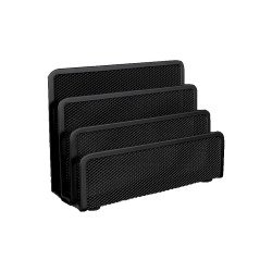 Fémhálós levéltartó 3 rekeszes Fornax, fekete Fémhálós család Fornax