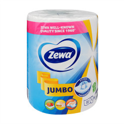 Háztartási papírtörlő kéztörlő 2 rétegű 325 lap/tekercs Zewa Jumbo fehér Papírtörlők Zewa