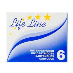 Töltőtoll tintapatron, VIVA 6 db/doboz, kék Töltőtoll, patron Viva