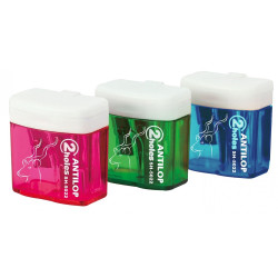 Hegyező 2 lyukú műanyag tartályos Antilop SH-5022 Hegyező Antilop