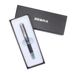 Golyóstoll metál fekete test, Zebra SLF1, írásszín kék Golyóstoll Zebra