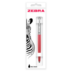 Golyóstoll nyomógombos 0,7mm, dobozban lazac test, Zebra 901, írásszín kék Golyóstoll Zebra