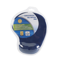 Egérpad csuklótámasszal, géltöltésű, Esperanza kék Egérpad Esperanza