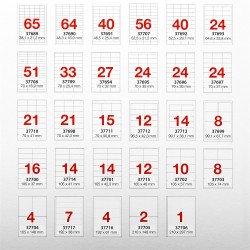 Etikett címke, 70x16,9mm, 100 lap, 51 címke/lap A-Series Etikett - címke A-series