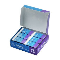 Radír 3cm fehér szögletes papírtokos Bluering® Radír Bluering