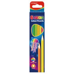 Színes ceruza készlet háromszögletű Keyroad Neon 6 klf. neon szín Színesceruza Keyroad