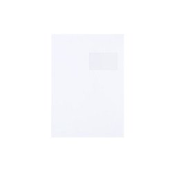 Boríték TC/4 szilikonos bélésnyomott jobb ablak 50x100mm ablak jobb oldalról 20mm felülről 52mm Bluering® fehér Boríték Bluering