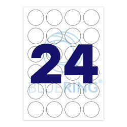 Etikett címke, 40mm, kör 100 lap, 24 címke/lap Etikett - címke Egyéb