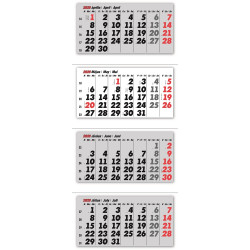 Falinaptár speditőr 4 részes 330mmx1000mm, Realsystem 2026. Speditőr falinaptár Realsystem