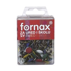 Rajzszeg BC-22 színes műanyag dobozban Fornax Tű, rajzszeg Fornax