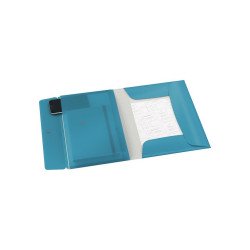 Gumis mappa A4, PP Extra tasakkal Leitz Cosy nyugodtkék Gumis mappa Leitz