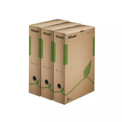 Archiváló doboz A4, 80mm, újrahasznosított karton Esselte Eco barna Archiválás Esselte