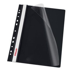 Gyorsfűző lefűzhető A4, PP 10 db/csomag, Esselte Vivida fekete Gyorsfűző műanyag Esselte