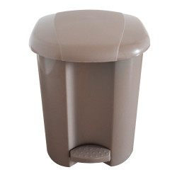 Szemetes kuka pedálos műanyag 17 literes, barna Papírkosár, szemetes Egyéb