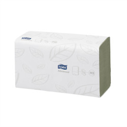 Kéztörlő 2 rétegű Z hajtogatású 250 lap/csomag 15 csomag/karton Singlefold H3 Tork_290179 zöld Papírtörlők TORK