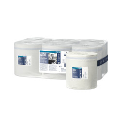 Kéztörlő 1 rétegű tekercses átmérő: 19,5 cm 857 lap/300 m/tekercs 6 tekercs/karton Reflex midi M4 Tork_473242 fehér Papírtörlők TORK